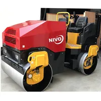Дорожный каток NIVO, 1 тонна, 2 тонны, 3 тонны, дизельный бензиновый гидравлический вибрирующий тандемный асфальтоукладчик, уплотнитель, используемый в качестве дорожного или детали