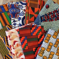 Vestido de mujer africana de alta calidad kente Holland estampado de cera real suave Indonesia batik personalizado al por mayor 6 yardas Tela con estampado de cera