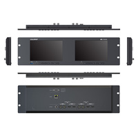 Moniteur rackable Lilliput RM7026-12G double 7 pouces 12G-SDI 4K HDMI pour studio de diffusion professionnel, logo personnalisé, marques OEM