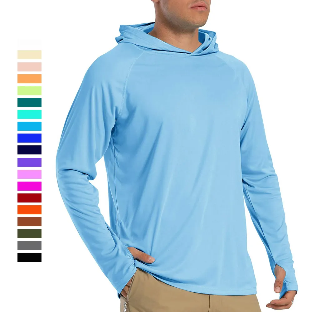 Quick Dry Sun Protection Lightweight Custom Long Sleeve T Shirt For Men Golf Sports Gym Wear Plain Men's T-Shirts