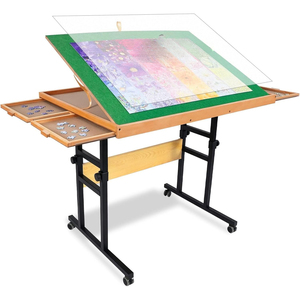 <span class=keywords><strong>Table</strong></span> de <span class=keywords><strong>Puzzle</strong></span> 1500 pièces avec Pieds Réglables Planche de <span class=keywords><strong>Puzzle</strong></span> en Bois Portable Adulte - Product Image 1