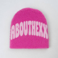 Bonnet noir à revers personnalisé avec logo pour hommes et femmes, bonnet d'hiver tricoté avec patch coloré, vente en gros de bonnets vierges avec patch