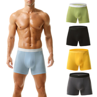 KJ2015 Boxer de sport en coton pour homme, longueur allongée, haute qualité, tendance mode, en stock, sous-vêtements pour homme, logo personnalisé, ODE OEM