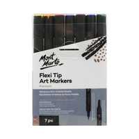 Marqueurs d'art à l'alcool Mont Marte Flexi Tip, 7 pièces, marqueurs pour artistes