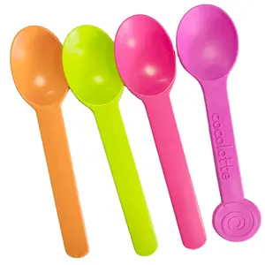 Disposable Plastic Spoon Ice Cream Baby Spoon