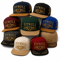 Gorra de Béisbol Plana con Bordado Dorado Personalizado OEM ODM, Gorra de Lujo con Rayas Finas para Streetwear y Marcas de Diseño