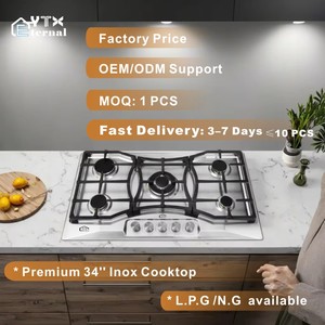Hot bán 34 inch thép không gỉ 5 Burner <span class=keywords><strong>gas</strong></span> đung FFD LPG & khí đốt tự nhiên với đánh lửa điện tử xách tay Nồi cơm điện - Product Image 2