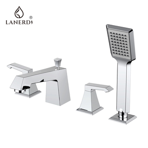 <span class=keywords><strong>Fixation</strong></span> moderne CE 4 pièces UPC monté sur le pont en laiton monté sur le côté baignoire baignoire accessoire <span class=keywords><strong>de</strong></span> bain robinet ensemble <span class=keywords><strong>de</strong></span> robinet avec douchette - Product Image 5