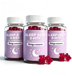 Gomitas de Melatonina <span class=keywords><strong>para</strong></span> Dormir Profundamente OEM, con Vitamina B6 Halal, Aceite de Cáñamo, <span class=keywords><strong>Ashwagandha</strong></span>, L-Teanina y 5-HTP - Product Image 3