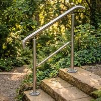 Garde-corps et balustrades d'escalier en acier inoxydable 304 316 finition satinée miroir, pour la conception de sols, escaliers, hôpitaux et hôtels