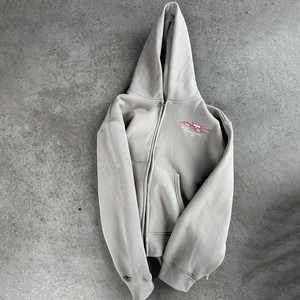 Petit quantité minimale de commande conçu luxe 600GSM français éponge Double fermeture éclair pull personnalisé Streetwear à capuche 50 pièces appliques techniques pour l'automne - Product Image 2