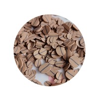 Hete Verkopende Polymeerklei Miniatuur Koffieboon Strooien Zachte Plak Voor Ambachten Maken Telefoon Deco Diy