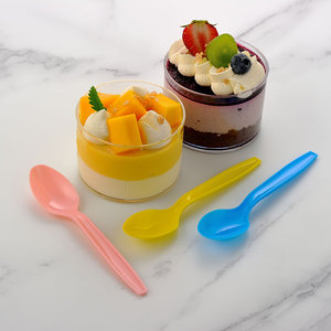 Cucchiaino monouso multicolore <span class=keywords><strong>di</strong></span> peso medio e pesante avvolti singolarmente cucchiai da tè in <span class=keywords><strong>plastica</strong></span> - Product Image 1