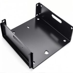 Boîtier électronique en tôle métallique noire avec revêtement en poudre de précision personnalisé, cadre de montage pour alimentation électrique, fabrication OEM, vente en gros - Product Image 5