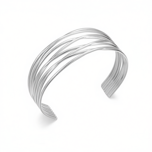 Amy Amy Fashion Bangle <b>Cuff</b> <b>Bracelet</b> <b>Silver</b> Plated Alloy Women's Classic Geometric Jewelry Gift - Product Image 4