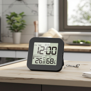 Đa chức năng nhà bếp thời gian hẹn giờ với nhiệt kế ẩm kế và đồng hồ báo thức kỹ thuật số trực quan đếm ngược Pomodoro nghiên cứu hẹn giờ - Product Image 2