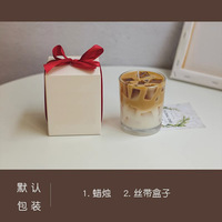 Private Label Dessert-Weinglas Kerze Heimdekoration Kaffee Matcha Eiskaffee Latte Form Kerze Kaffee