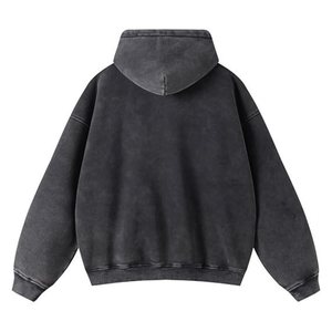 <span class=keywords><strong>Felpa</strong></span> con Cappuccio <span class=keywords><strong>Oversize</strong></span> Personalizzata da Uomo, Stile <span class=keywords><strong>Vintage</strong></span> con Zip, Maniche Lunghe e Tasche, Effetto Lavaggio Acido, Streetwear - Product Image 2