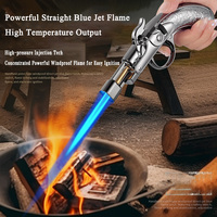 Briquet torche DEBANG à flamme puissante, coupe-vent, multifonctionnel, pour cigares, cuisine, camping, rechargeable au gaz, flamme réglable