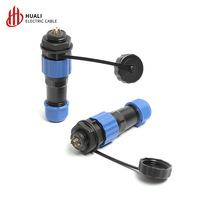 Conector de Enchufe de Nylon Impermeable para Exteriores de 7 Pines, 3 Núcleos y 5 Posiciones SD16 para Automoción y Maquinaria Industrial