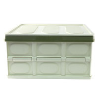 ZNTB009 Boîtes de stockage en plastique de qualité supérieure, pliables, épaissies, en PP vierge, robustes, empilables, anti-poussière et anti-éclaboussures
