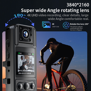 Ultra <span class=keywords><strong>4K</strong></span> Body Cam Wearable Body Wearn Camcorder Video Recording Pen Camera avec objectif rotatif à 180 pour la sécurité - Product Image 2