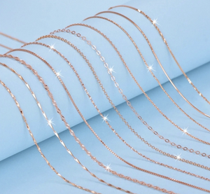 S925 argent Sterling femme clavicule chaîne lingot Melon graines vague d'eau <span class=keywords><strong>gypsophile</strong></span> serpent os croix diamant collier boîte cadeaux - Product Image 3