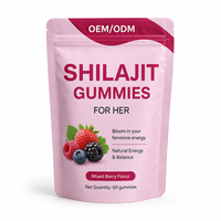 Bonbons gélifiés aux baies mélangées et au Shilajit avec Ashwagandha pour l'équilibre hormonal adulte, l'énergie, le soutien immunitaire et la gestion du métabolisme