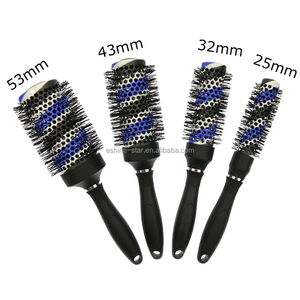 Nhãn Hiệu Riêng Nhựa Dài Xử Lý Nylon Pins Dòng Đôi Thay Đổi Màu Sắc Nhôm Thùng Gốm Bàn Chải Tóc - Product Image 2