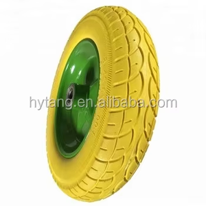 <span class=keywords><strong>Roue</strong></span> <span class=keywords><strong>de</strong></span> <span class=keywords><strong>brouette</strong></span> anti-crevaison en mousse PU sans chambre solide 14 pouces 3.50-8 - Product Image 3