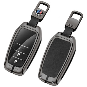 Étui de clé de <span class=keywords><strong>voiture</strong></span> à distance en alliage de Zinc, Double Protection, clé de chaîne de remplacement pour Toyota Corolla Rav4 Chr c-hr Camry Crown - Product Image 1