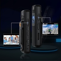 Mini caméra sportive portable HD 1080P avec carte MicroSD, grand angle 130°, clip dorsal, légère et compacte pour l'extérieur et les conférences