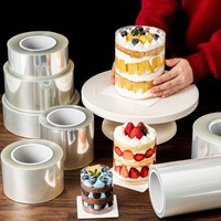 Ruban adhésif transparent épais pour bordure de gâteau, mousse et décoration de pâtisserie