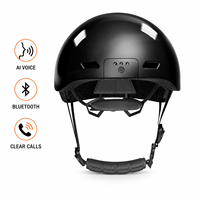 Con función AI Led Warningflash Cámara integrada Montar Blue Toother Casco Intercomunicador Casco inteligente Motocicleta Casco inteligente