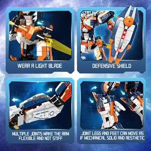 Ensemble de jouets Woma Mech, figurine d'action, armure de robot, modèle à assembler, jouet Juguetes, ensemble de blocs de construction avec armes (C4005) - Product Image 3