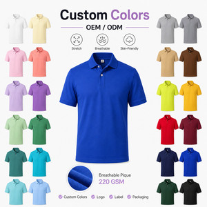Camiseta Polo de Rendimiento Personalizada con Logotipo para Hombre y Mujer, 13% Elastano, Elástica en 4 Direcciones, Transpirable, Ropa de Golf para Equipos, Venta al Por Mayor, Tallas S-4XL, Azul Rey - Product Image 3