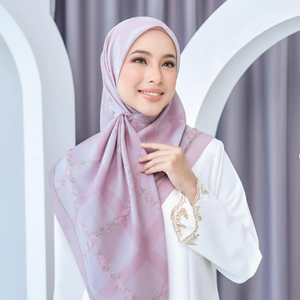 Premium Quality Floral Scented Voile Tudung Bawal Shawl Malaysian Square Printed Hijab Scarf for <b>Women</b> Ethnic <b>Bandana</b> Style - Product Image 2