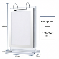 Présentoir de table en acrylique A4T écologique pour affichage de pages – Montage facile pour la maison, les restaurants et les magasins – Support de cartes/menu de table