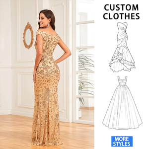 IMPEREA 2024 con spalle scoperte abito <span class=keywords><strong>da</strong></span> <span class=keywords><strong>sera</strong></span> formale con paillettes <span class=keywords><strong>vestiti</strong></span> per le donne lungo elegante abito <span class=keywords><strong>da</strong></span> ballo abiti <span class=keywords><strong>da</strong></span> festa <span class=keywords><strong>da</strong></span> donna - Product Image 2
