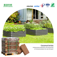 Bloc de tourbe de coco marron naturel pour planter des fleurs et des arbres