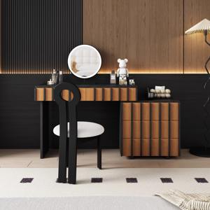 <span class=keywords><strong>Tocador</strong></span> Moderno para Dormitorio de Apartamento Pequeño, Mesa de <span class=keywords><strong>Maquillaje</strong></span> de Madera Maciza con Espejo Iluminado y Gabinete de Almacenamiento de Gran Capacidad - Product Image 1