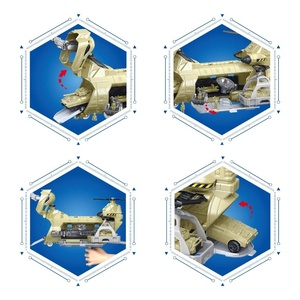 Ensemble de jouets pour garçons EPT en plastique, <span class=keywords><strong>avion</strong></span> de <span class=keywords><strong>transport</strong></span> <span class=keywords><strong>militaire</strong></span> et voiture à friction pour jeu d'imitation - Product Image 2