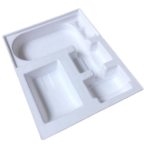 Khay Giấy Mía Ép Ướt Phân Hủy Sinh Học Khay Bột Giấy Bảo Vệ Nhà Máy Sản Xuất Bao Bì Bột Giấy Đúc Không Tẩy Trắng - Product Image 3