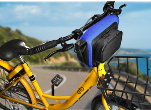 Sac de <span class=keywords><strong>vélo</strong></span> portable en PVC imperméable, grande capacité, durable |   Sacoche de <span class=keywords><strong>vélo</strong></span> pour tube supérieur, guidon ou porte-sac avant - Product Image 6