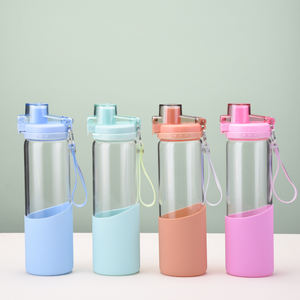 Nouvelle tasse de sport portable en verre borosilicate de haute qualité 2025, avec corde, couvercle simple à verrouillage, sans BPA, compatible lave-vaisselle et <span class=keywords><strong>micro</strong></span>-<span class=keywords><strong>ondes</strong></span> - Product Image 2