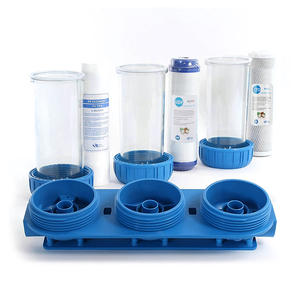 Triplex Plus 10 pouces 1/2'' BSPT Boîtier de filtre en laiton ROYOL Systèmes de filtration d'eau à 3 étapes avec PP UDF CTO - Product Image 5