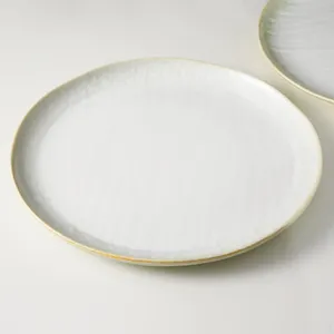 WEIYE-platos de cena de porcelana redondos, vajilla de cerámica platónica japonesa de 11 pulgadas, color gris, para restaurante y hotel - Product Image 1