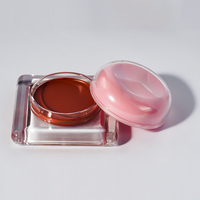 Krim bedak perona pipi wajah merah muda krim riasan wajah bentuk hati Vegan tahan lama Label pribadi perona pipi