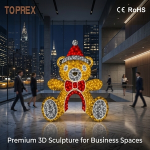 Décoration de <span class=keywords><strong>Noël</strong></span> LED géante TOPREX avec motif d'ours 3D magnifique pour l'aménagement intérieur et les vitrines commerciales - Product Image 1