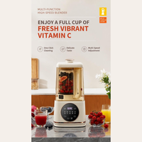 Blender OEM yang Dapat Disesuaikan, Kecepatan Tinggi, Kapasitas 1.5L, Wadah Kaca, Pemanas, Penghalus, Kontrol Layar Sentuh, Bebas Filter, Pembersihan Satu Sentuhan, Timer Prasetel